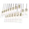 Z-Lite Alton Linear Chandelier, 23-Light, 18 In.W x 54 In.L x 14.25 In.H, Modern Gold/Clear+Frosted 824P-23L-MGLD - alternate 6